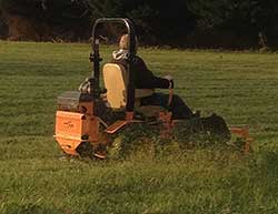 Mower Cutting Grass